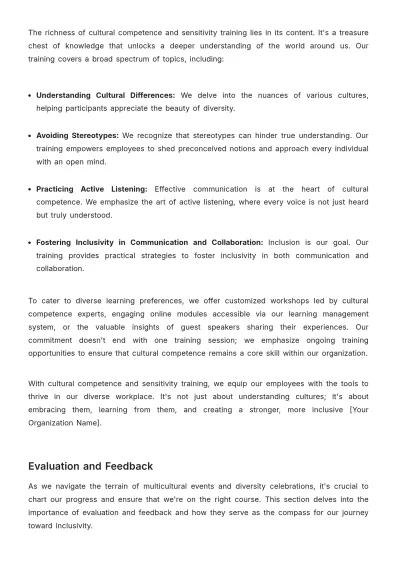 Free Multicultural Calendar and Event Planning HR Template to Edit Online