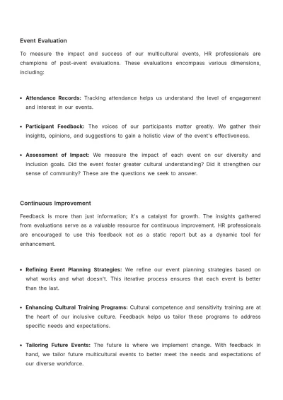 Free Multicultural Calendar and Event Planning HR Template to Edit Online