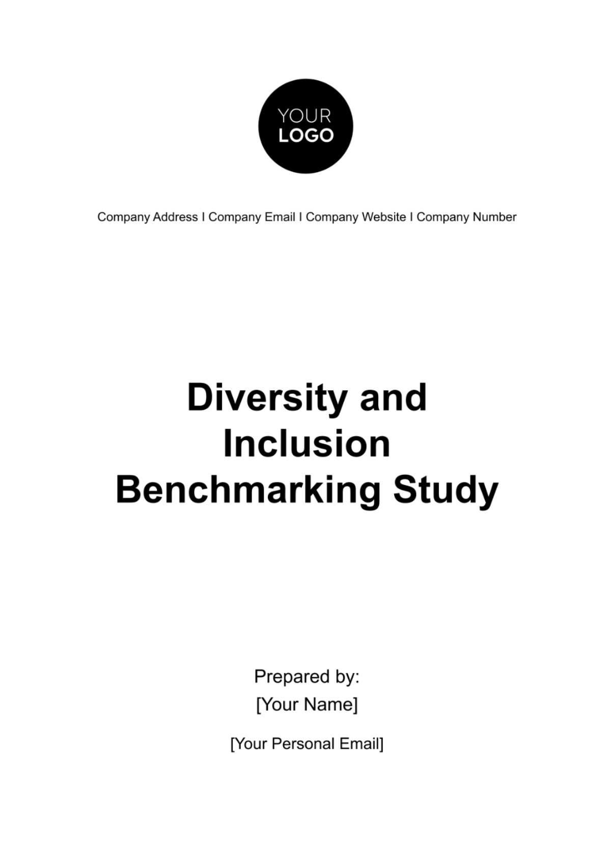 Diversity and Inclusion Benchmarking Study HR Template