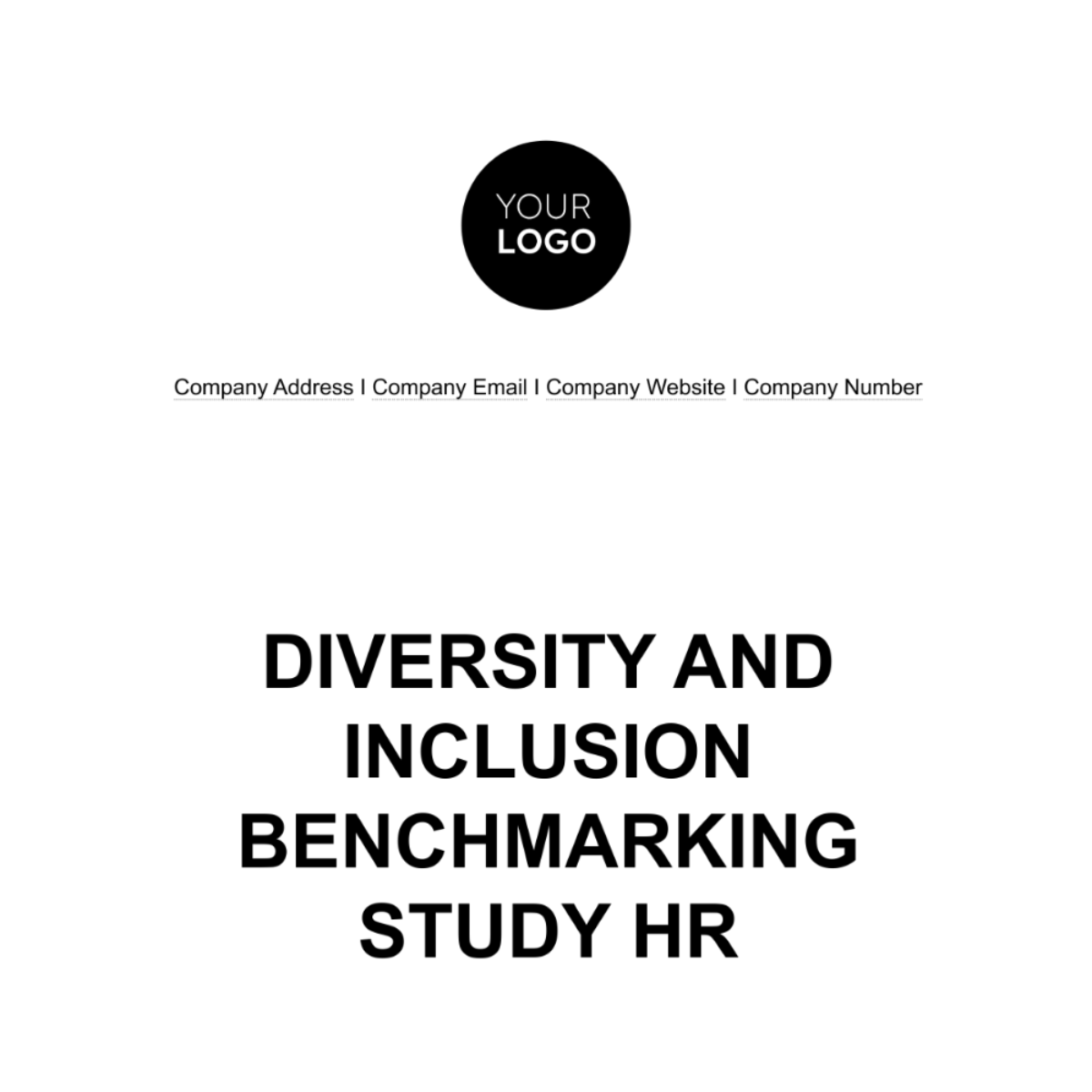 Diversity and Inclusion Benchmarking Study HR Template - Edit Online & Download