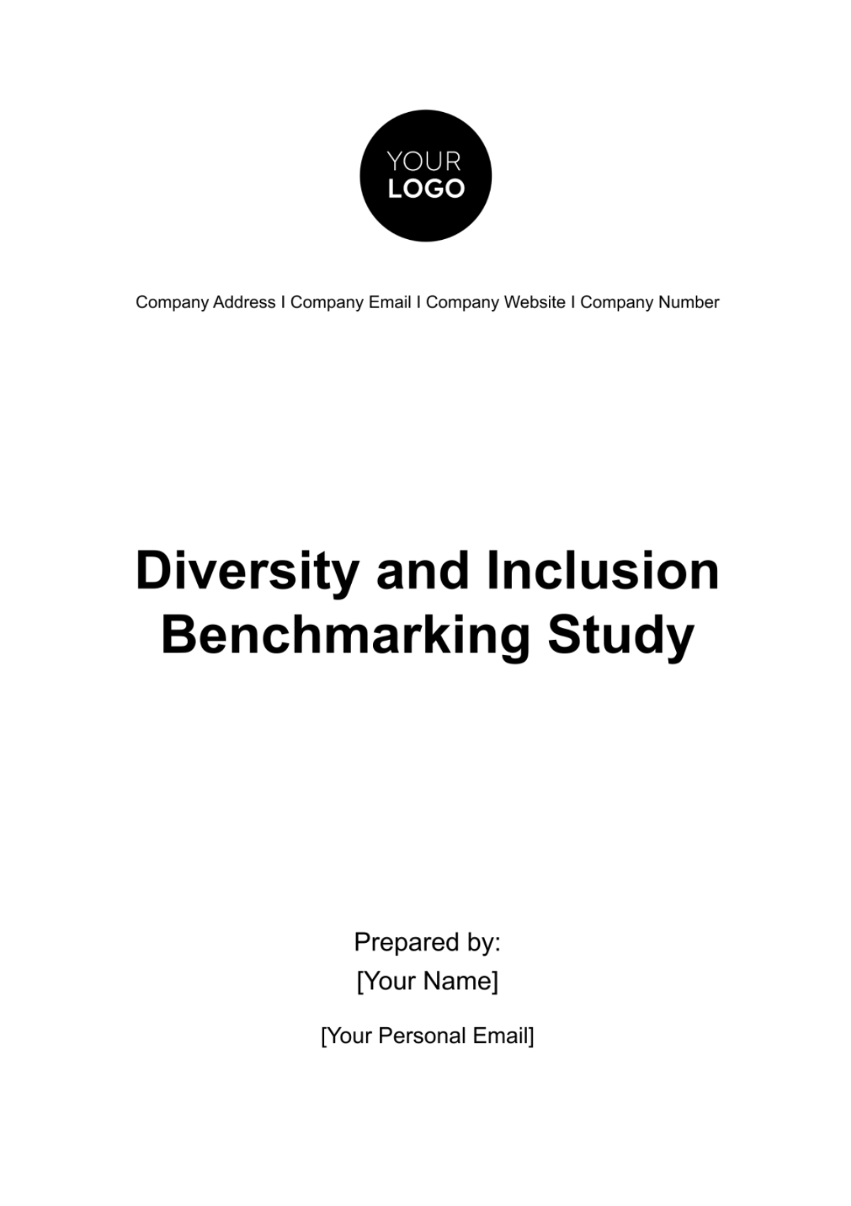 Diversity and Inclusion Benchmarking Study HR Template - Edit Online & Download