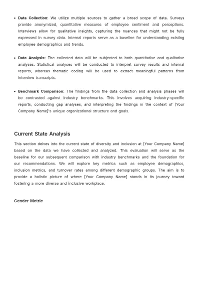 Free Diversity and Inclusion Benchmarking Study HR Template to Edit Online