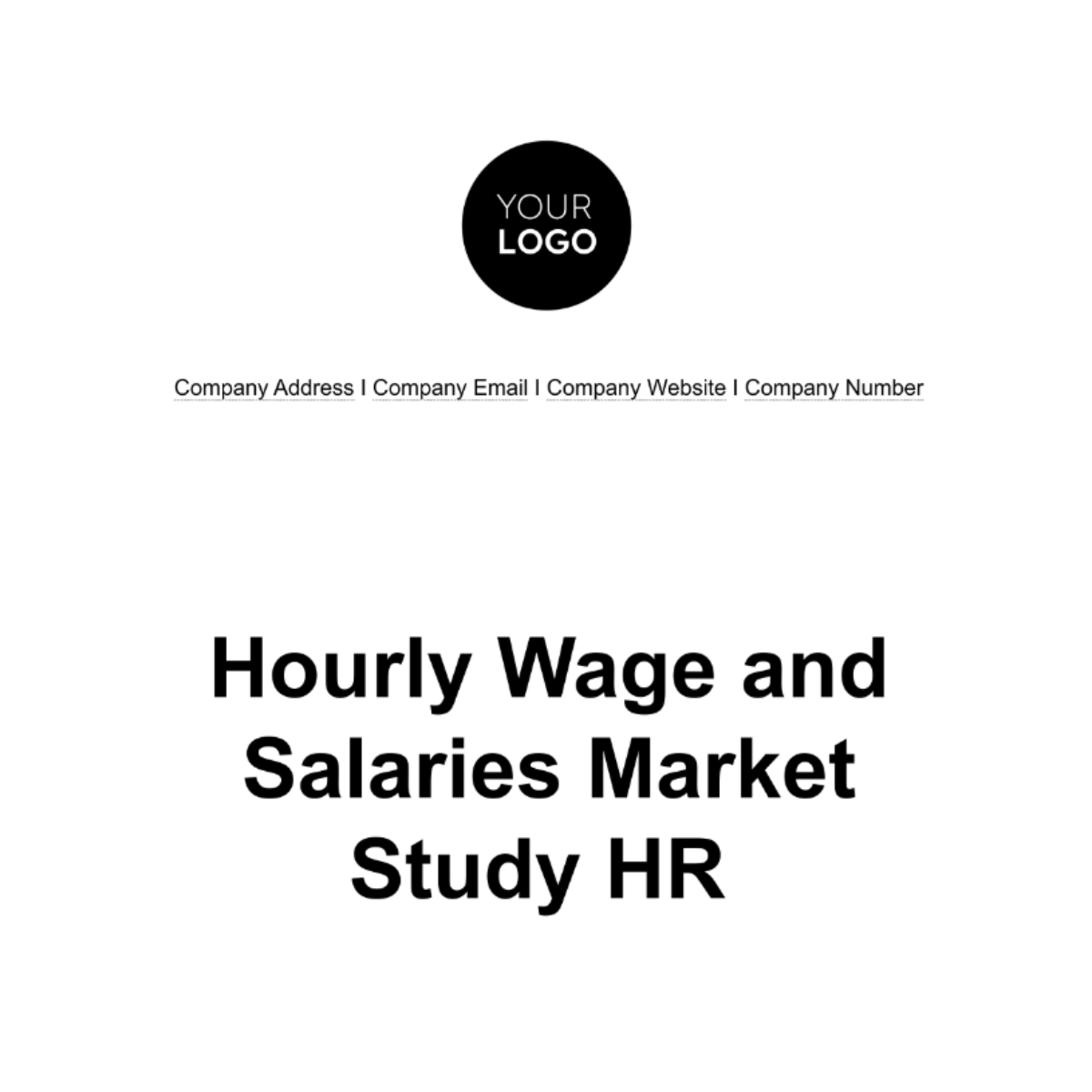 Hourly Wage and Salaries Market Study HR Template - Edit Online & Download