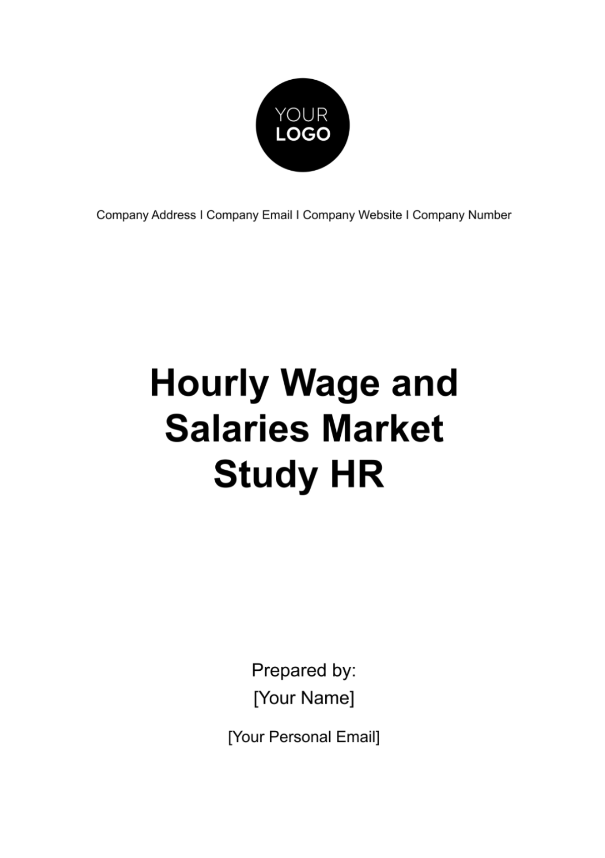 Hourly Wage and Salaries Market Study HR Template - Edit Online & Download