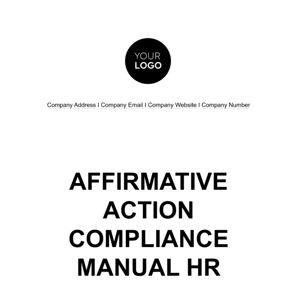 Affirmative Action Compliance Manual HR Template Edit Online 