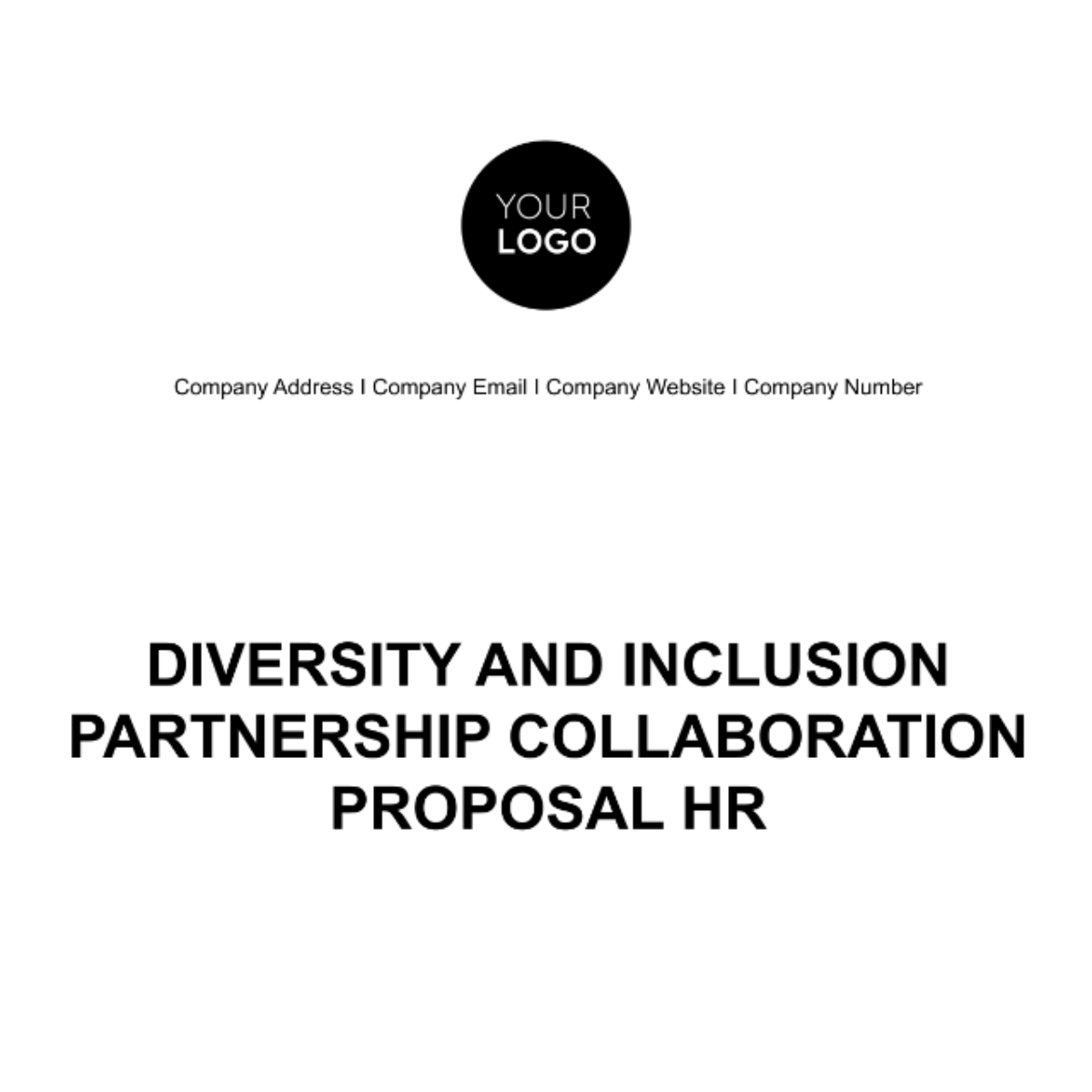 Free Diversity and Inclusion Partnership Collaboration Proposal HR Template