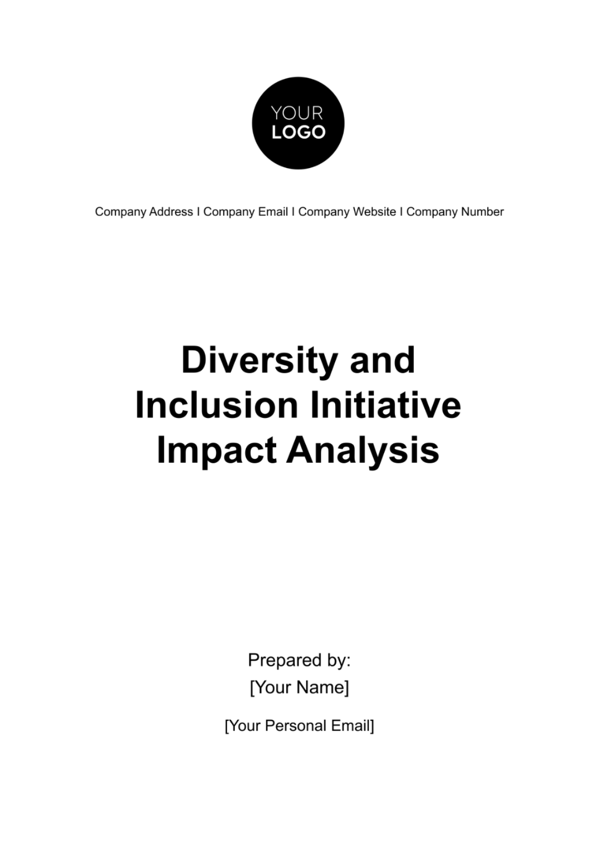 Diversity and Inclusion Initiative Impact Analysis HR Template