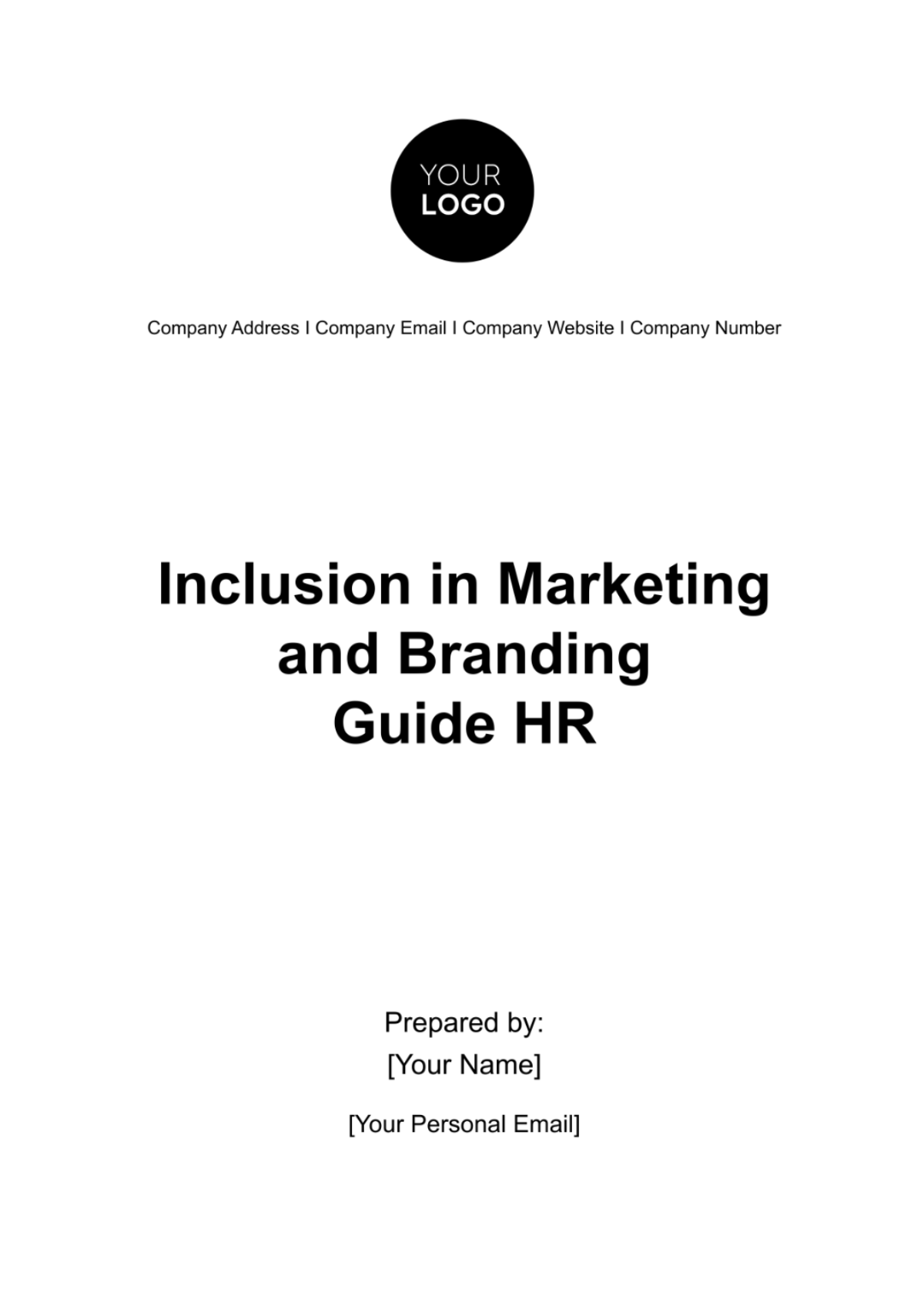 Inclusion in Marketing and Branding Guide HR Template - Edit Online & Download