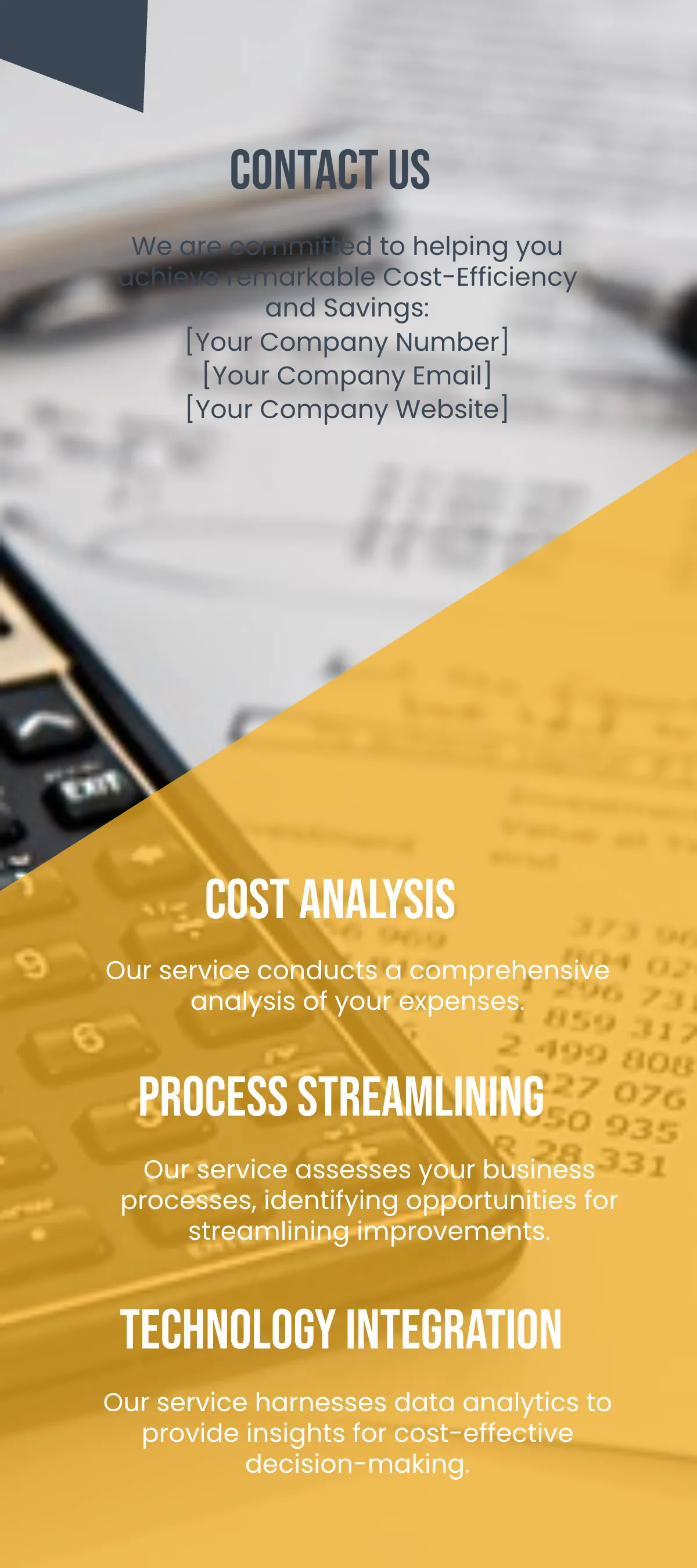 Free Cost-Efficiency and Savings Rack Card Template to Edit Online