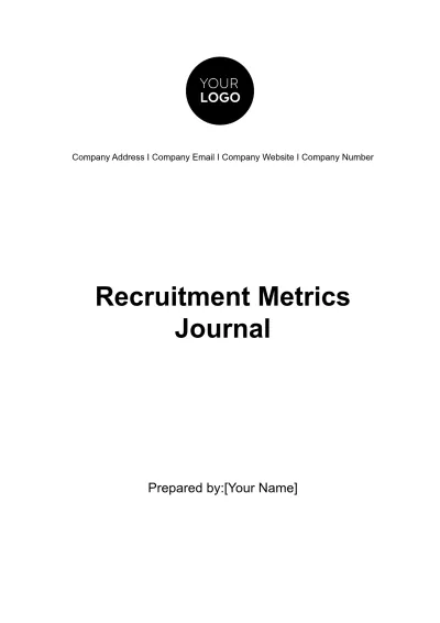Free Recruitment Metrics Journal HR Template to Edit Online