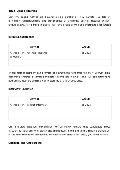 Free Recruitment Metrics Journal HR Template to Edit Online