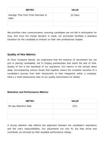Free Recruitment Metrics Journal HR Template to Edit Online