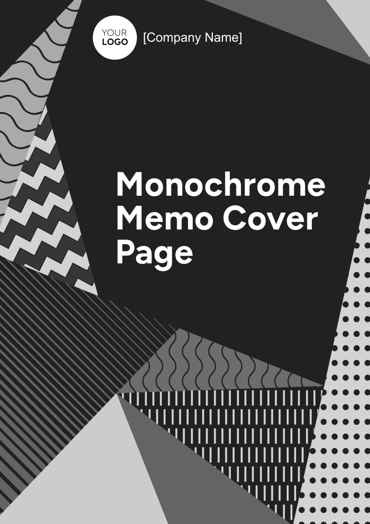 Monochrome Memo Cover Page Template