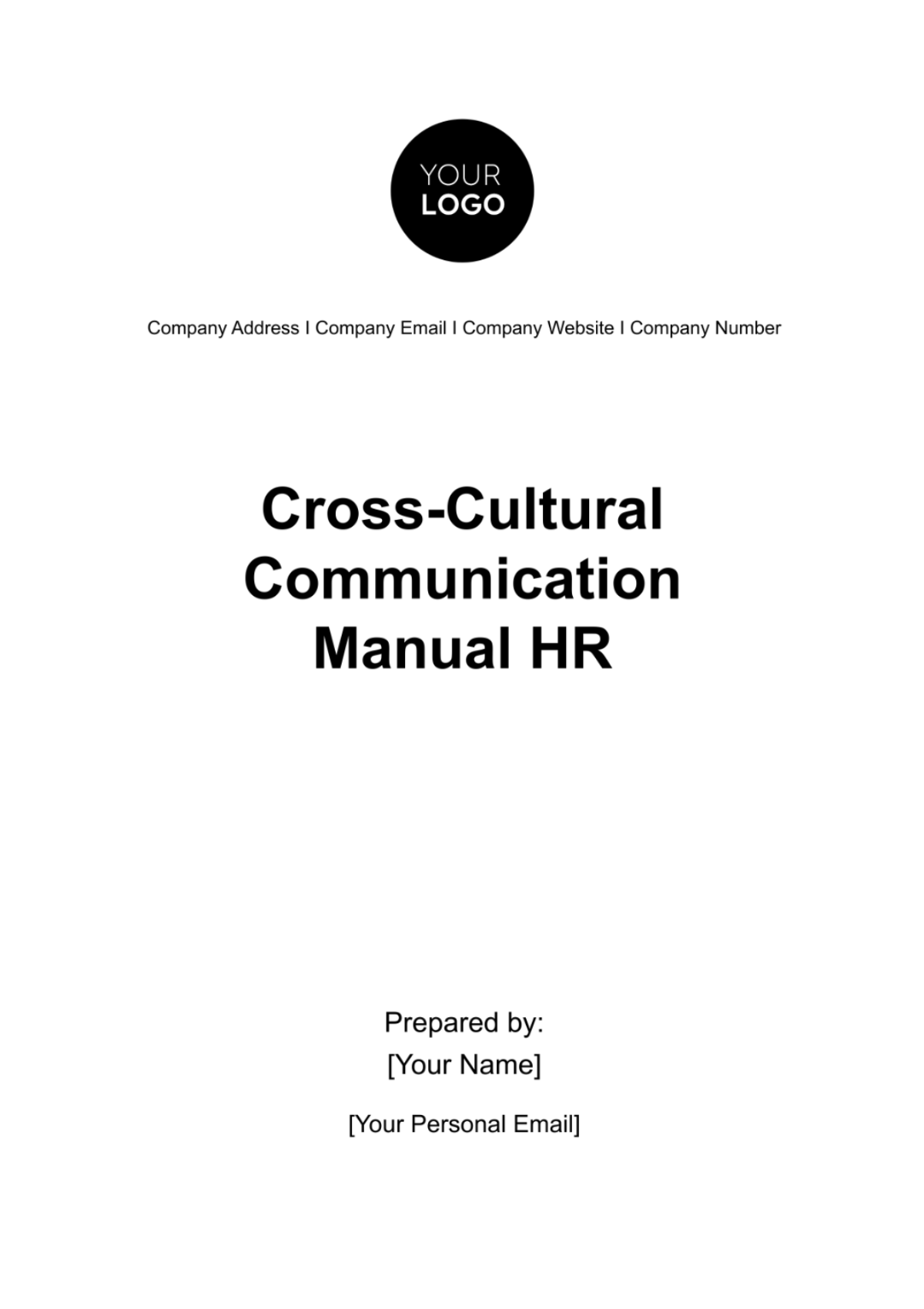 Cross-Cultural Communication Manual HR Template