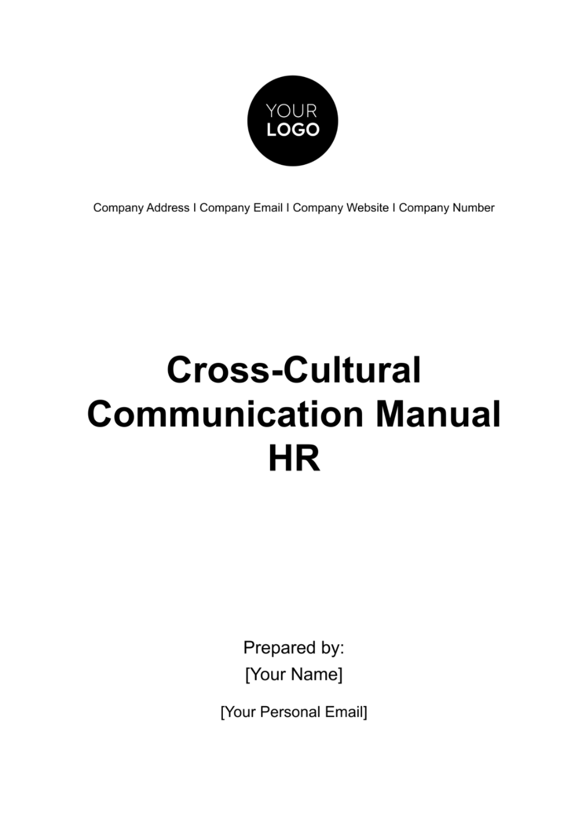 Cross-Cultural Communication Manual HR Template - Edit Online & Download