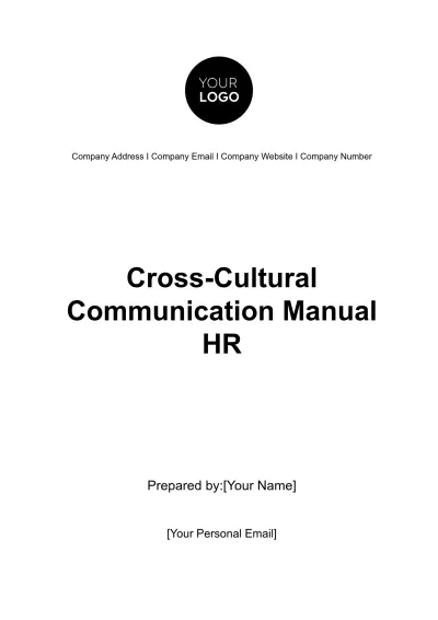 Free Cross-Cultural Communication Manual HR Template to Edit Online