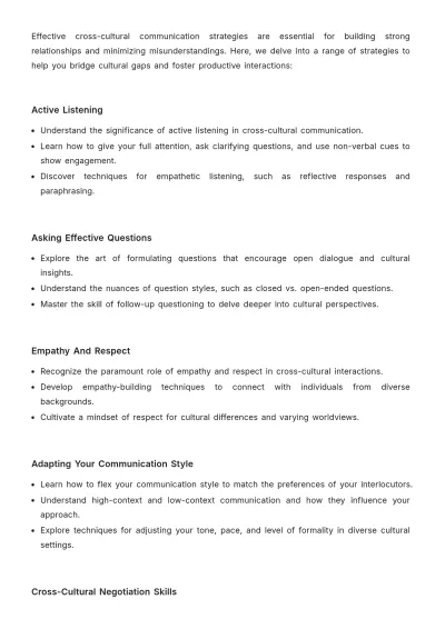 Free Cross-Cultural Communication Manual HR Template to Edit Online