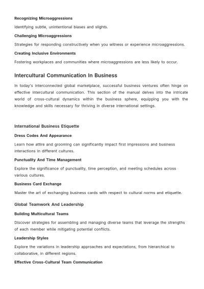 Free Cross-Cultural Communication Manual HR Template to Edit Online