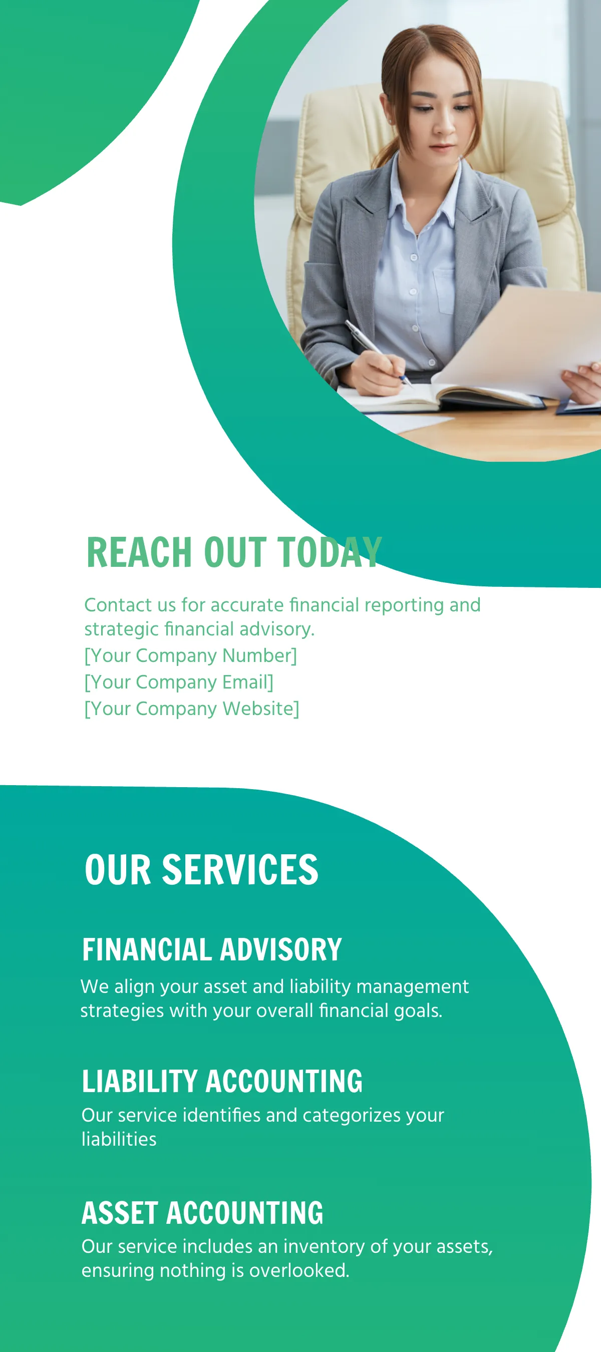 Free Asset and Liability Accounting Rack Card Template to Edit Online