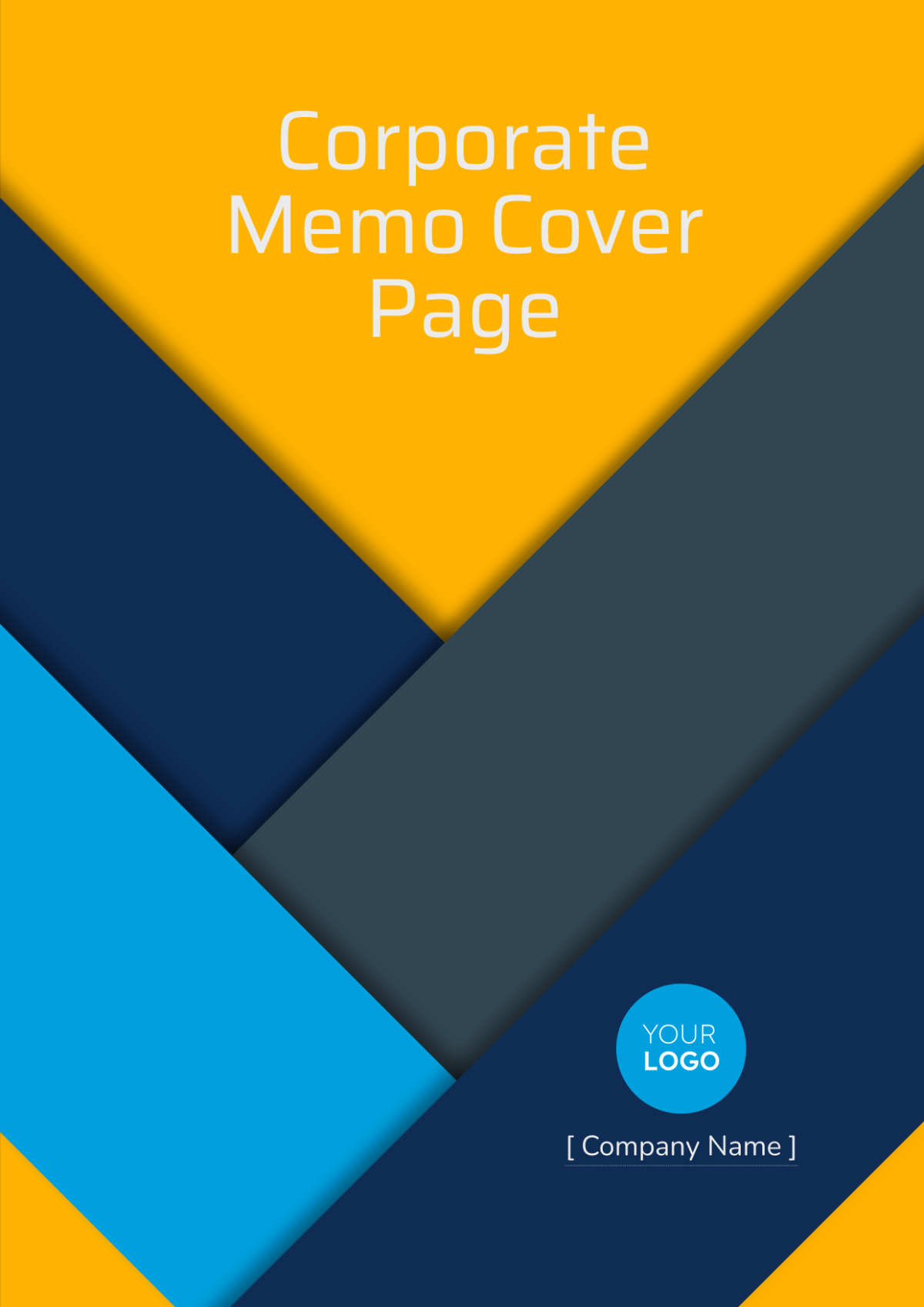 Corporate Memo Cover Page Template
