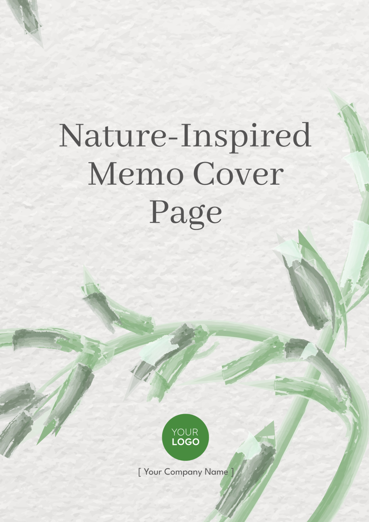 Nature-Inspired Memo Cover Page