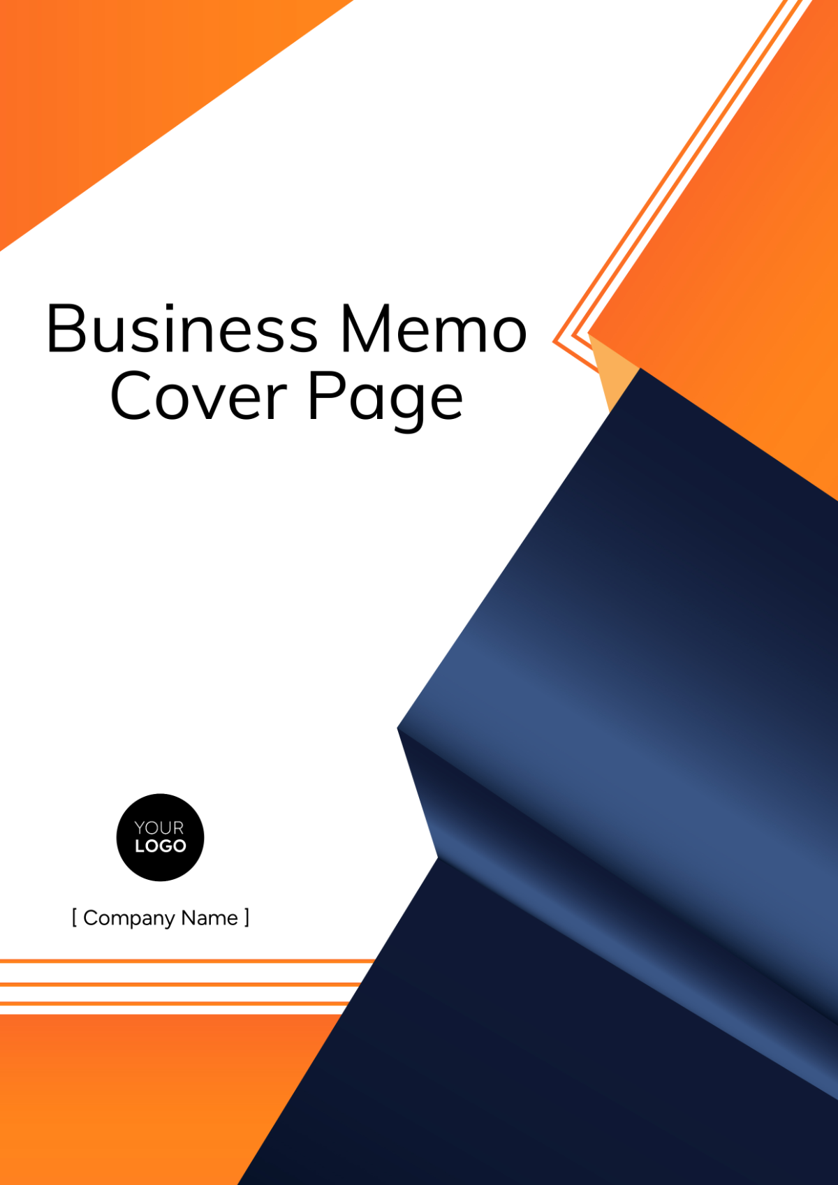 Business Memo Cover Page Template