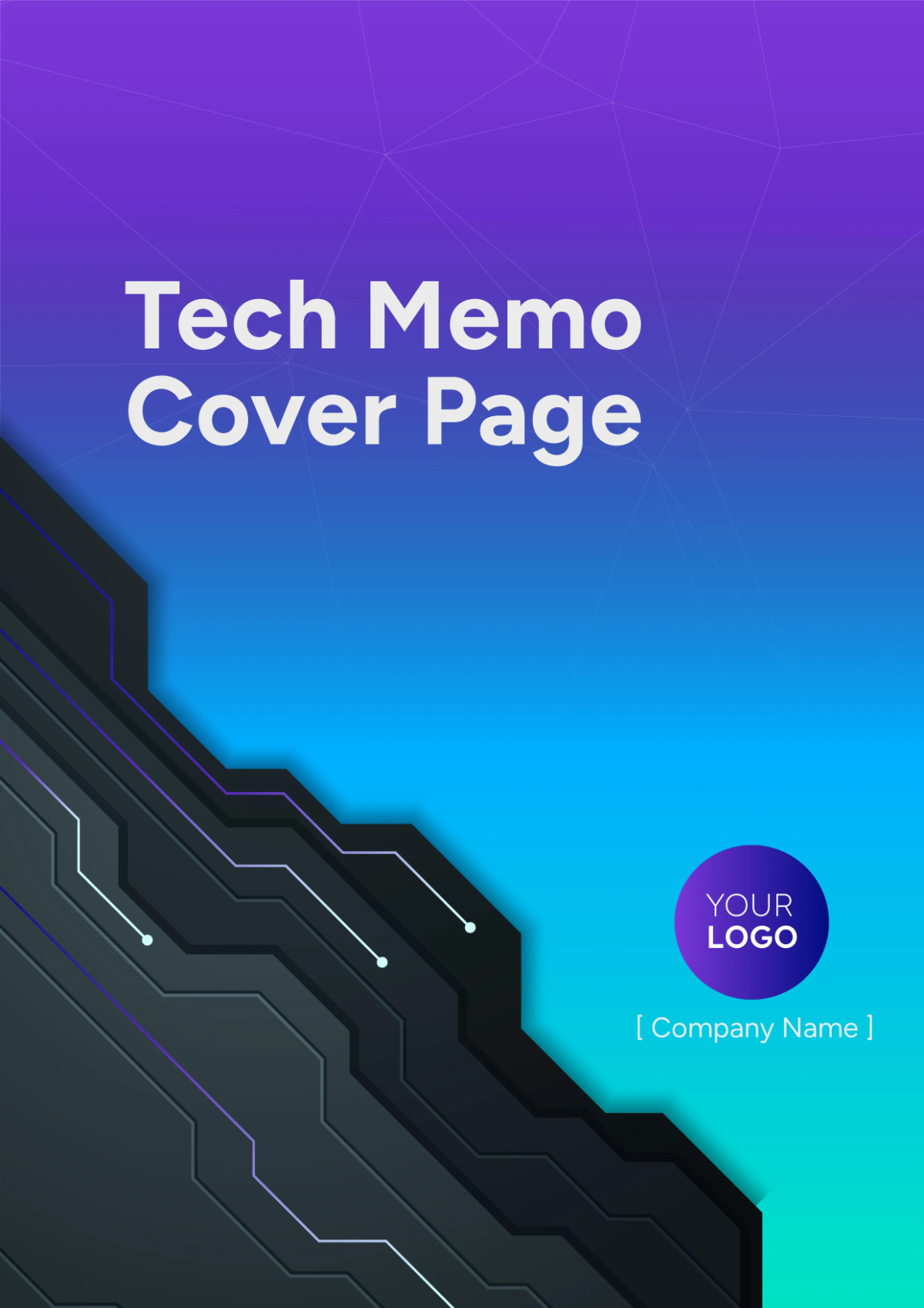 Free Tech Memo Cover Page Template to Edit Online