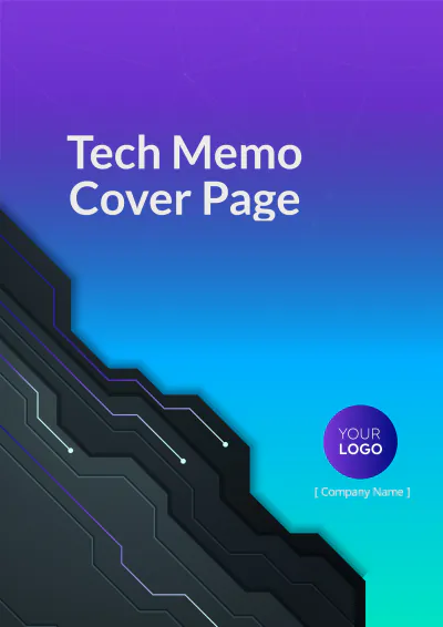 Free Tech Memo Cover Page Template to Edit Online