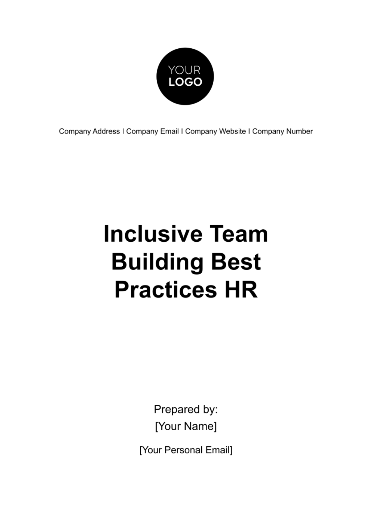 Inclusive Team Building Best Practices HR Template - Edit Online & Download