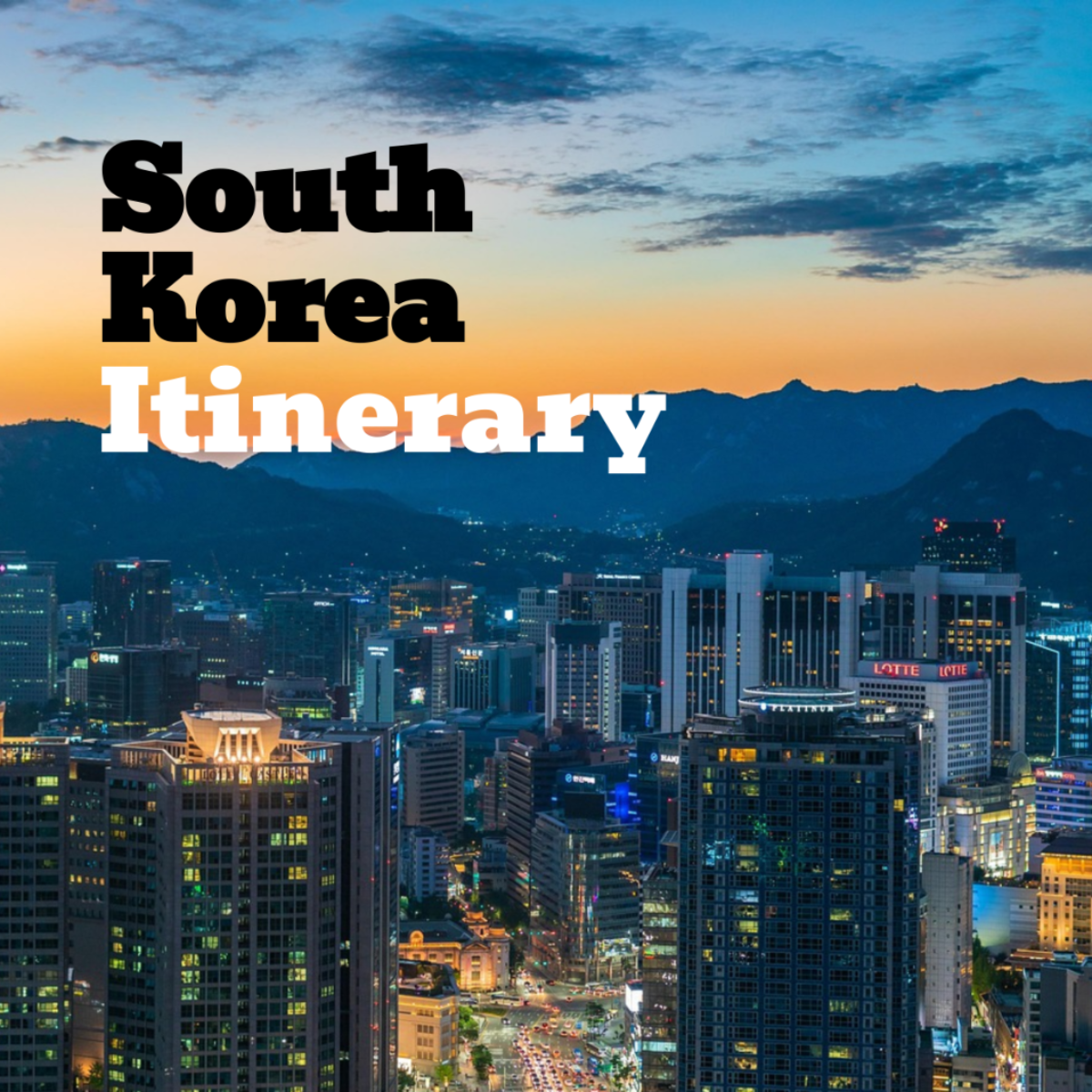 South Korea Itinerary Template