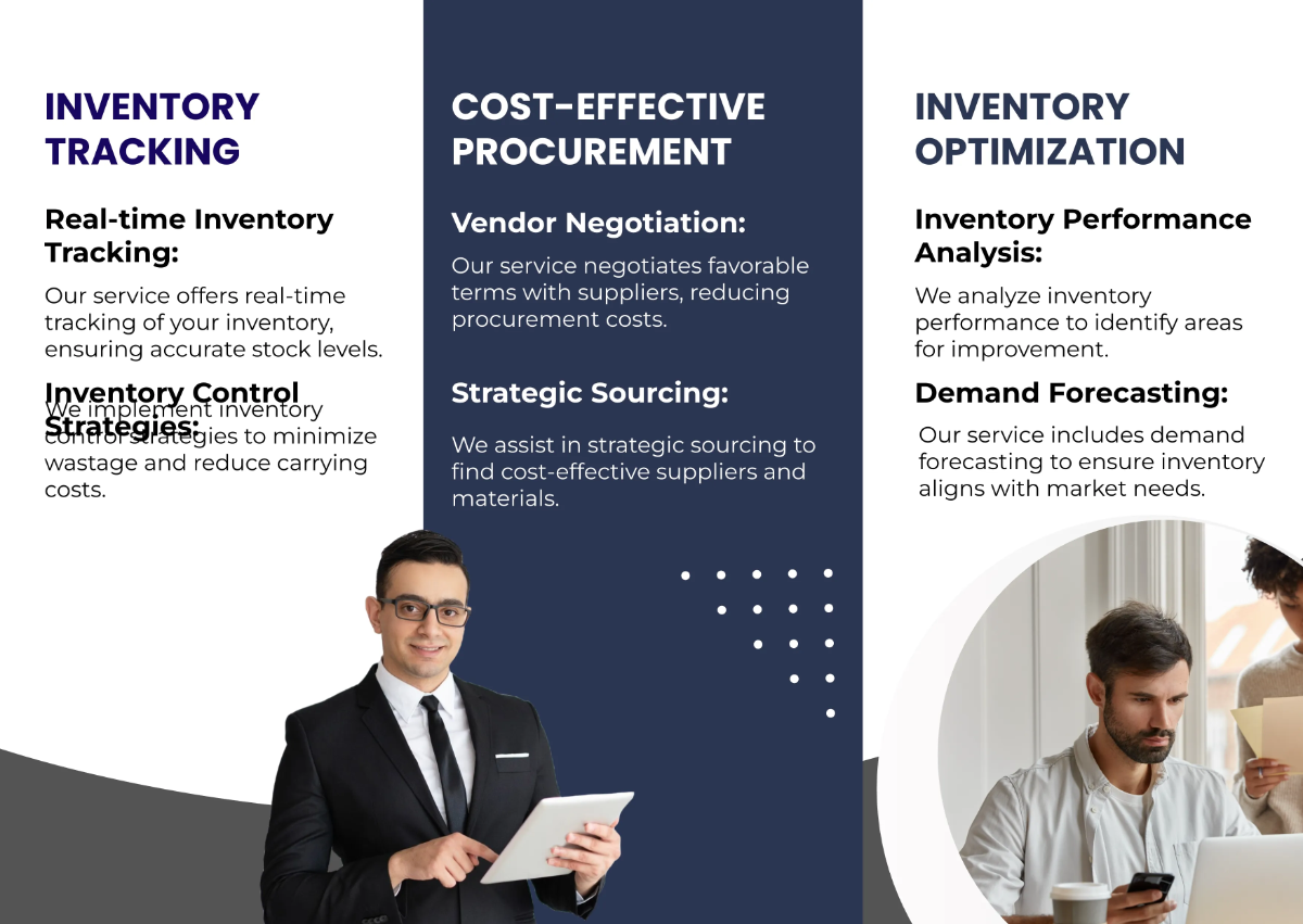 Free Inventory Management and Accounting Pamphlet Template to Edit Online