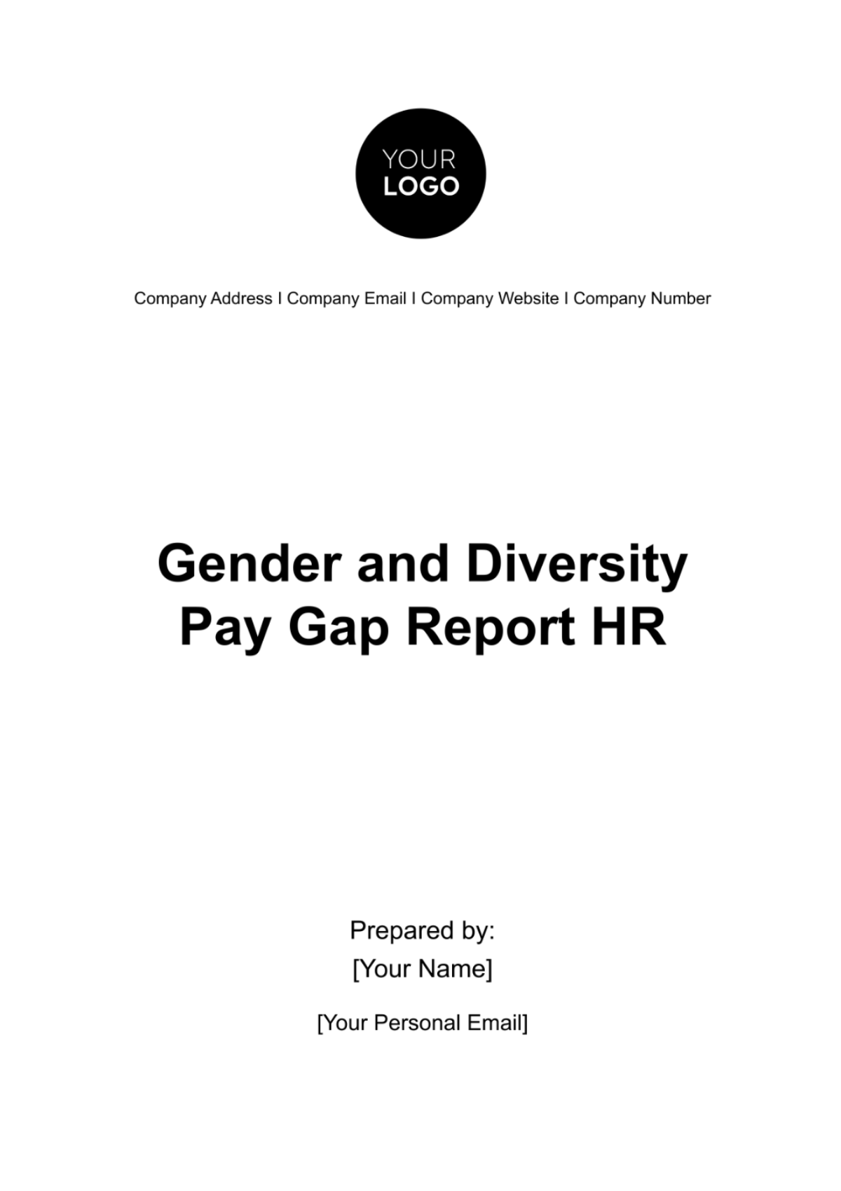 Gender and Diversity Pay Gap Report HR Template - Edit Online & Download