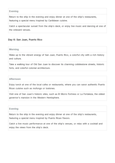 Free Carnival Mardi Gras Itinerary Template to Edit Online
