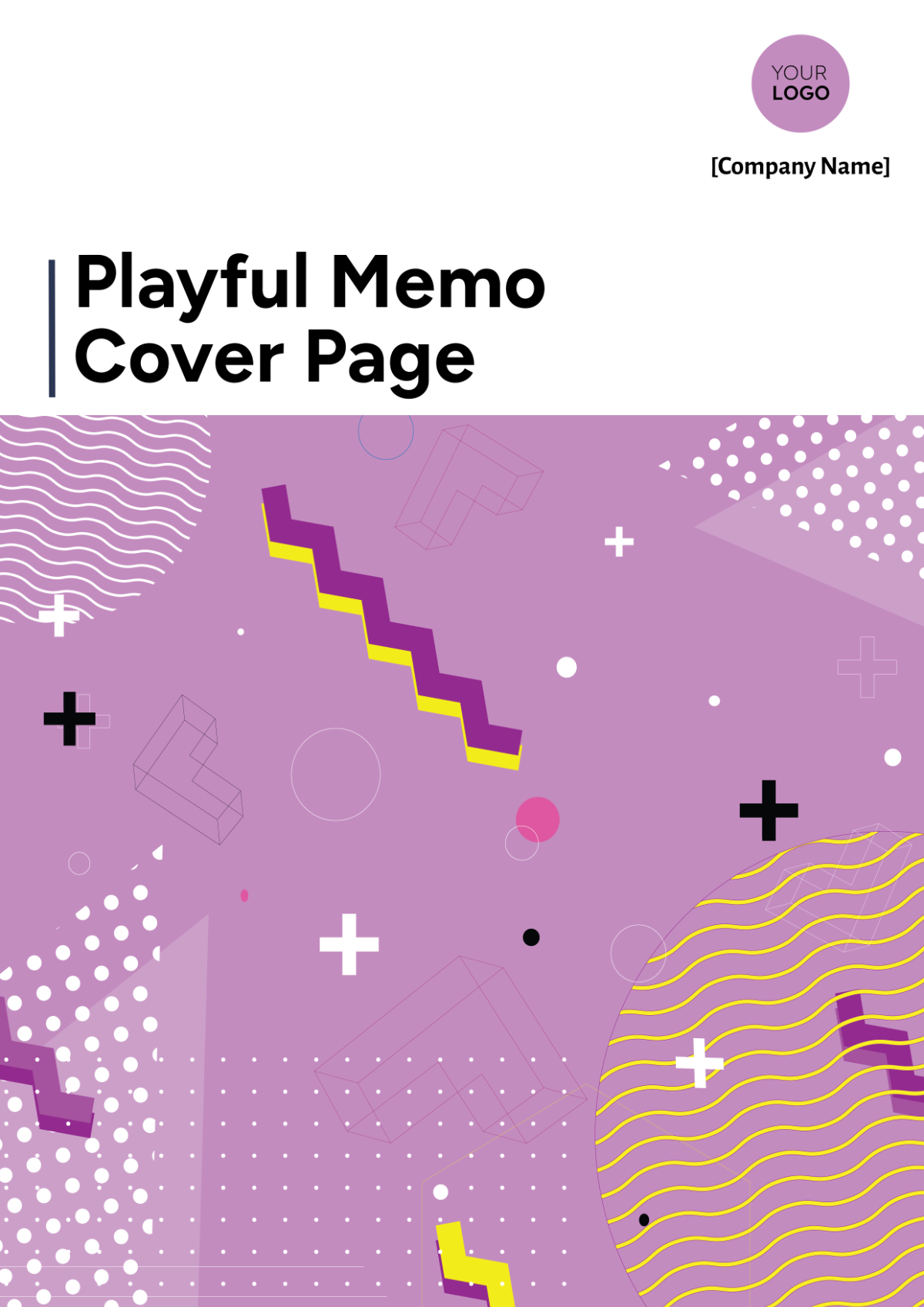 Playful Memo Cover Page Template