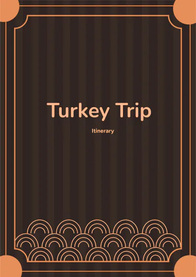 Free Turkey Trip Itinerary Template to Edit Online