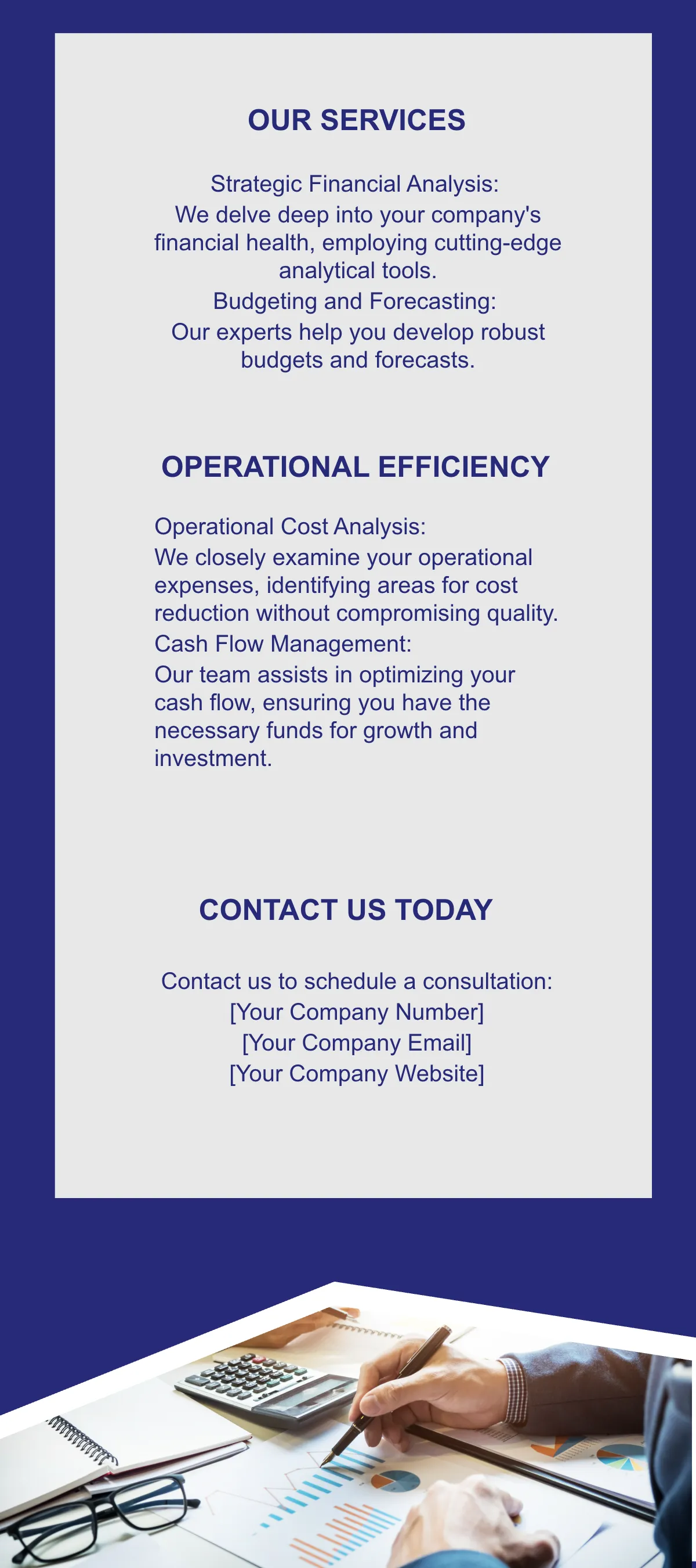 Free Financial Planning and Strategy Rack Card Template to Edit Online