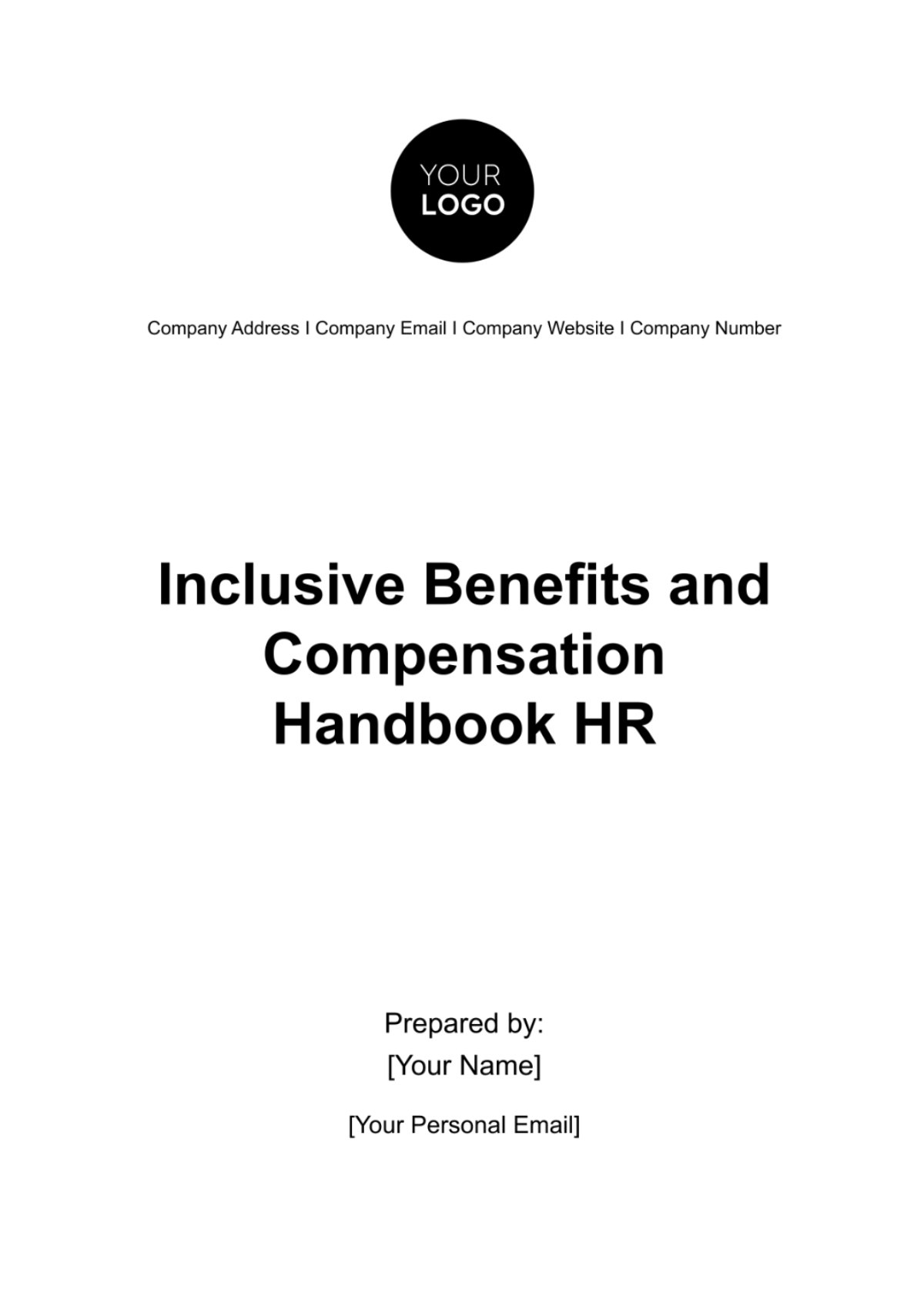 Inclusive Benefits and Compensation Handbook HR Template - Edit Online & Download