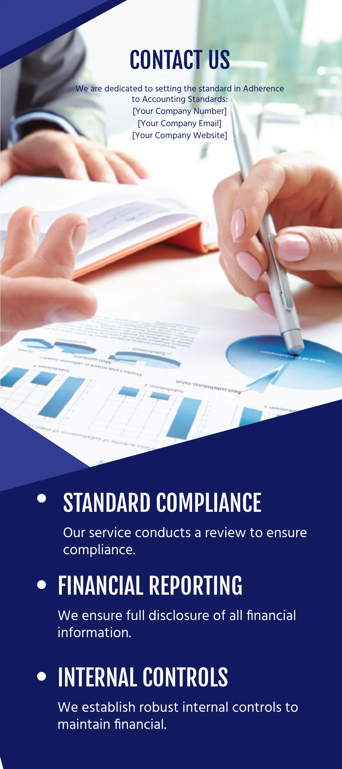 Free Adherence to Accounting Standards Rack Card Template to Edit Online