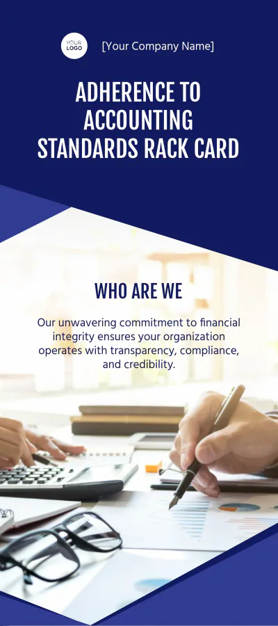 Free Adherence to Accounting Standards Rack Card Template to Edit Online