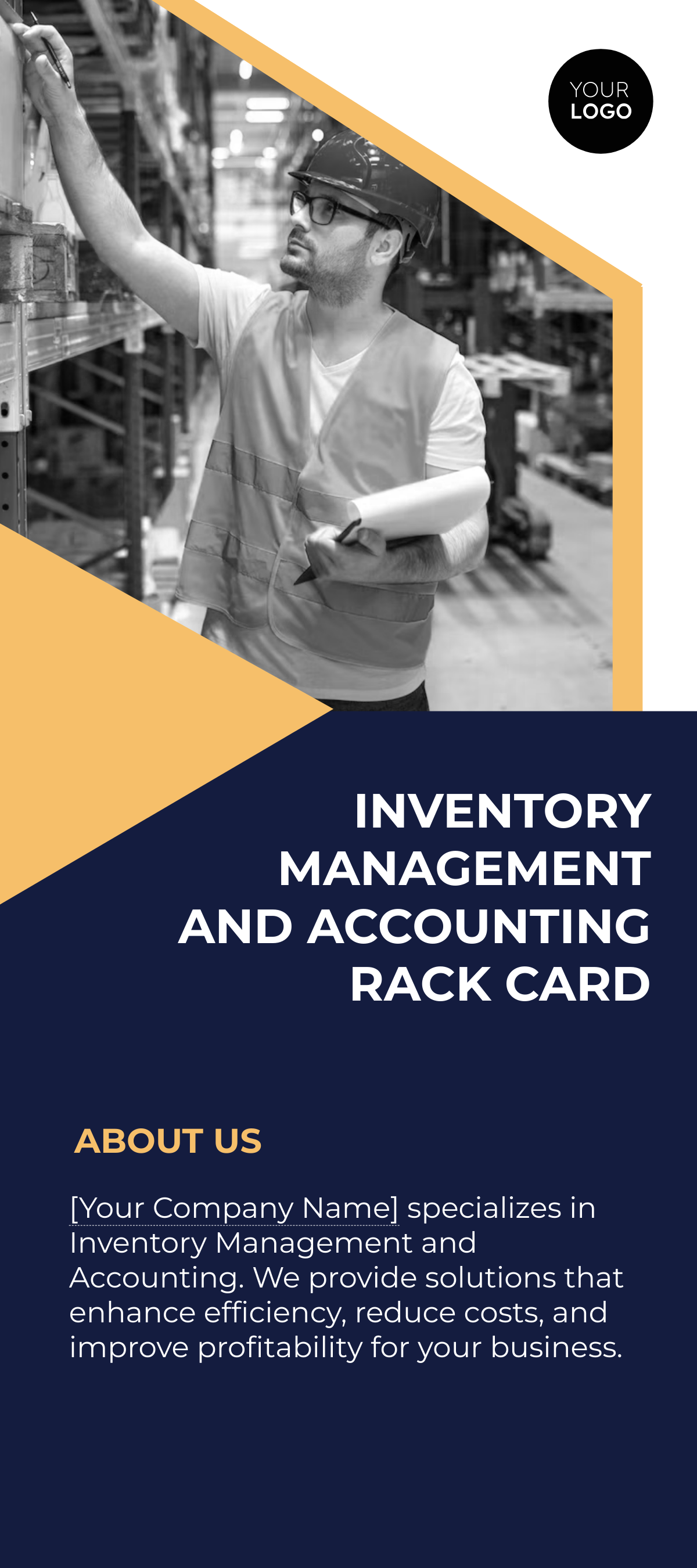 Free Inventory Management and Accounting Rack Card Template