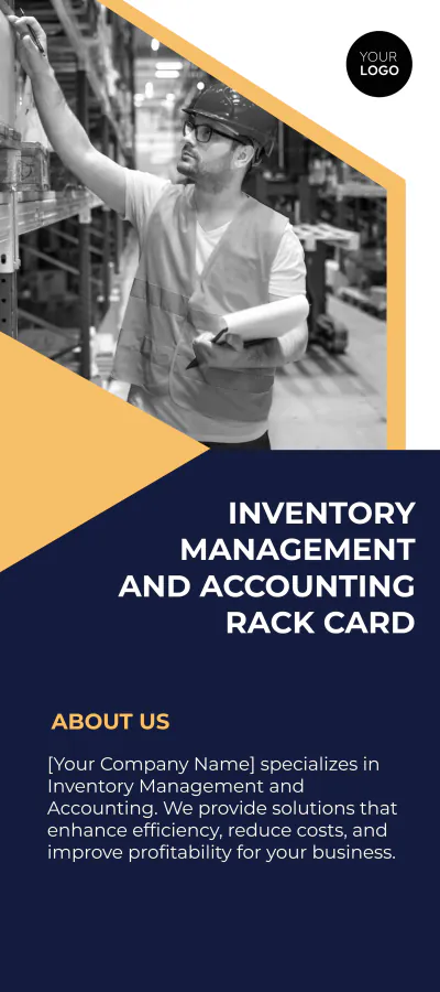 Free Inventory Management and Accounting Rack Card Template to Edit Online