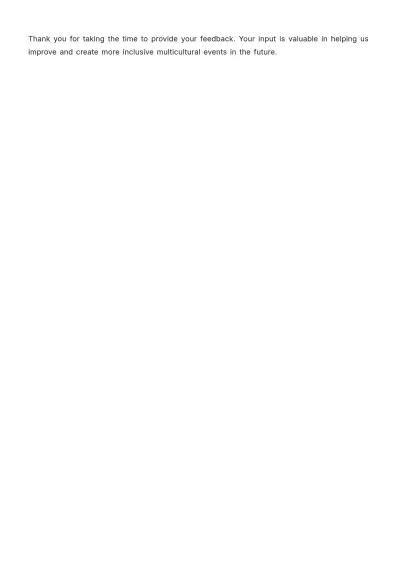 Free Multicultural Event Feedback HR Template to Edit Online