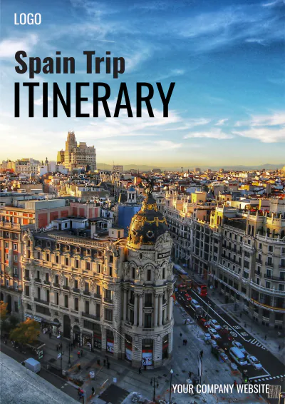 Free Spain Trip Itinerary Template to Edit Online