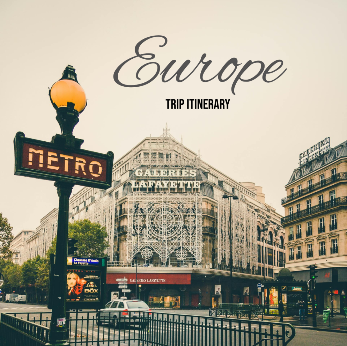 Europe Trip Itinerary Template