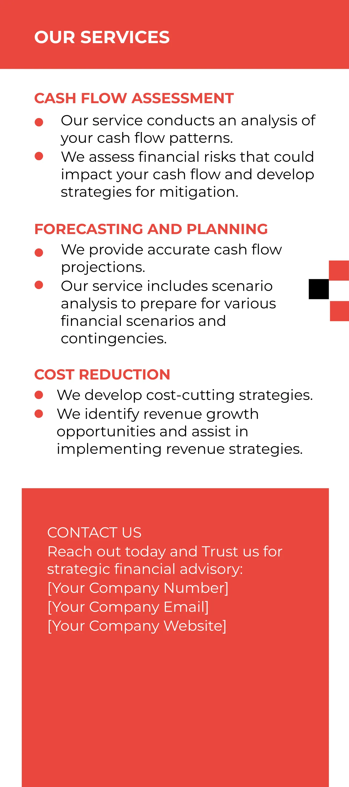 Free Cash Flow Optimization and Forecasting Rack Card Template to Edit Online