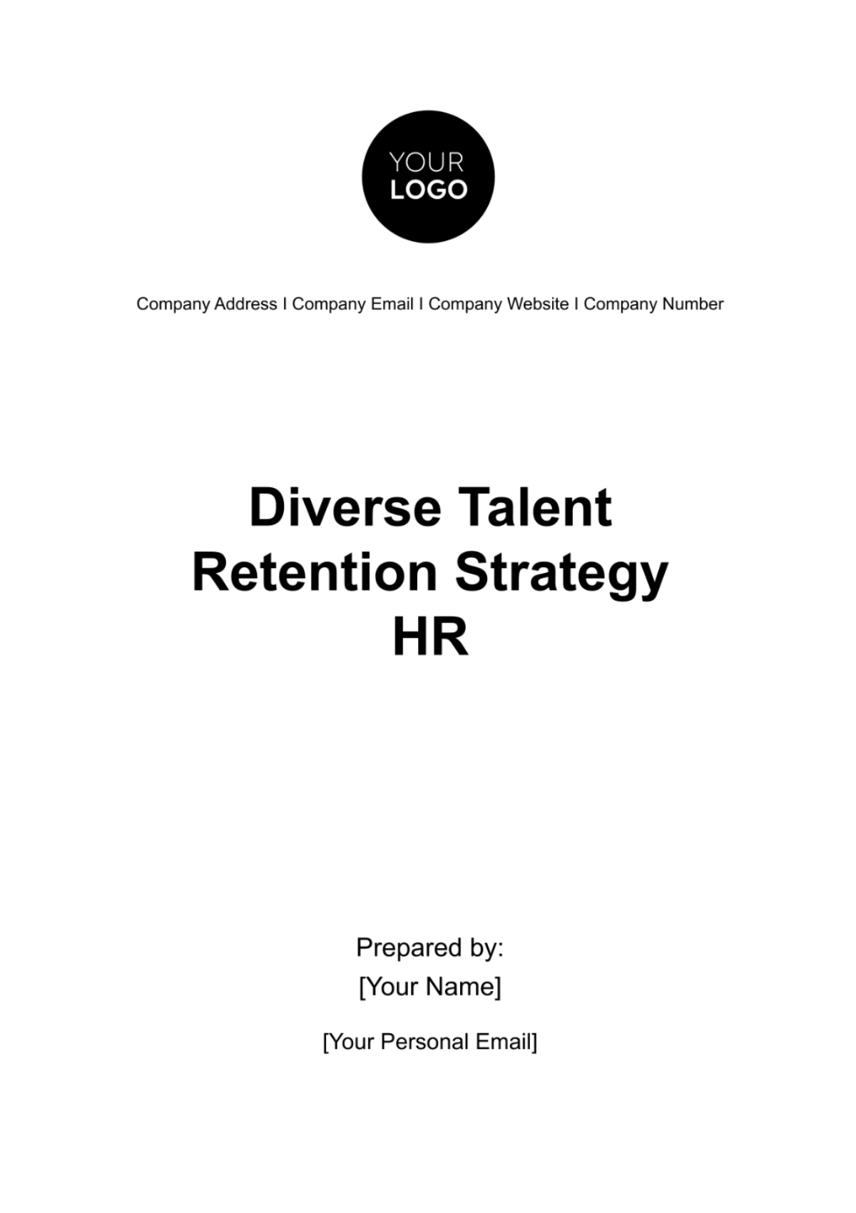 Diverse Talent Retention Strategy HR Template