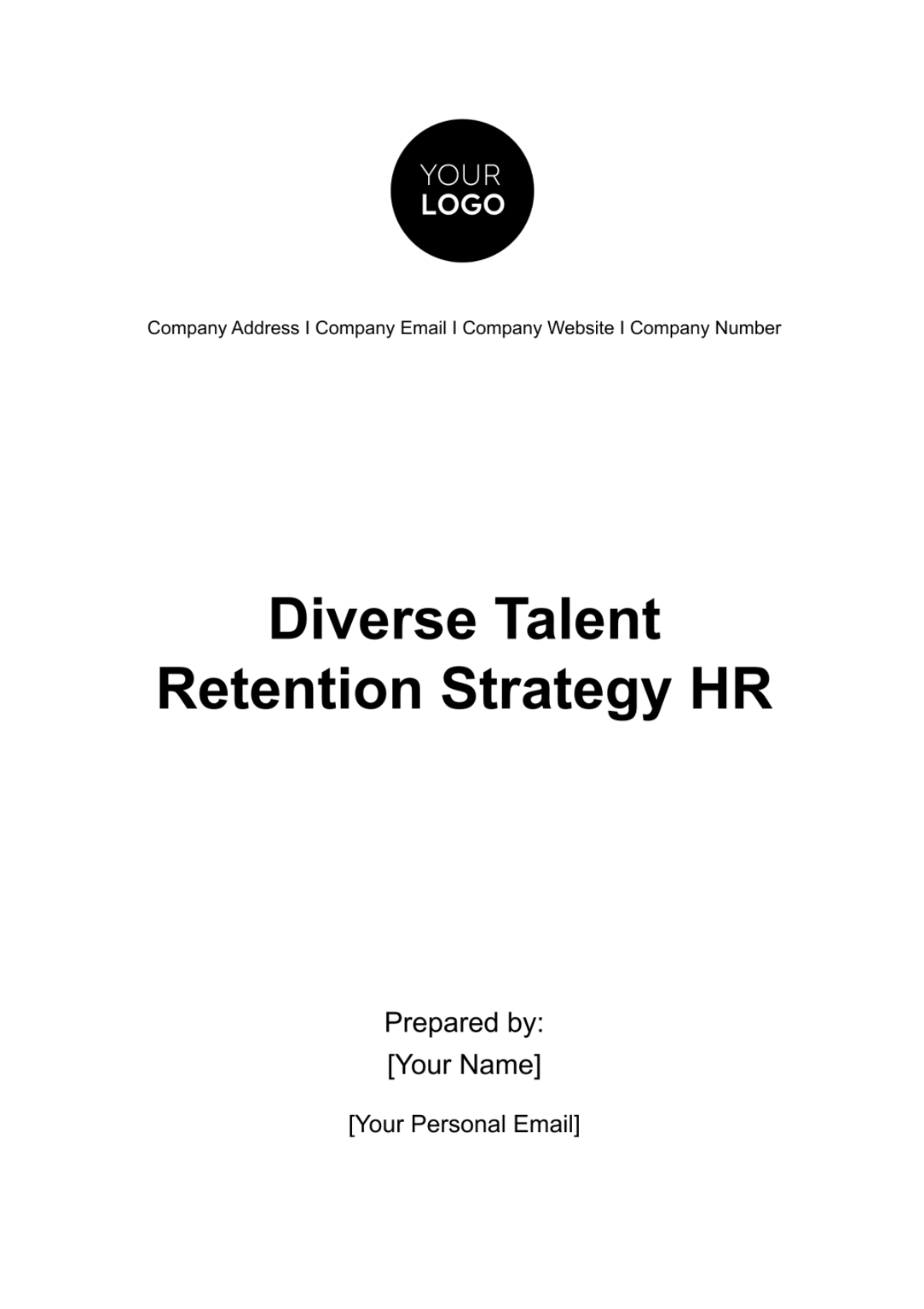 Diverse Talent Retention Strategy HR Template - Edit Online & Download