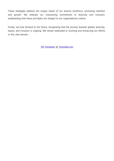 Free Diverse Talent Retention Strategy HR Template to Edit Online