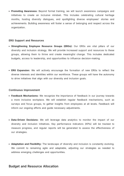 Free Diverse Talent Retention Strategy HR Template to Edit Online