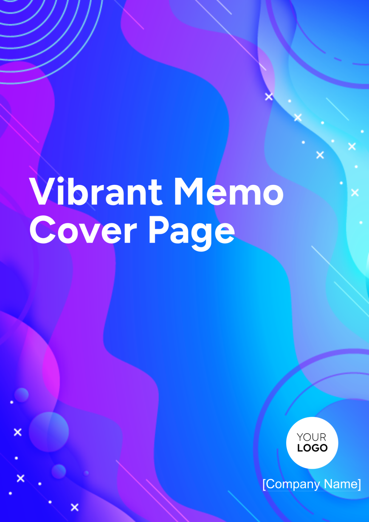 Vibrant Memo Cover Page Template